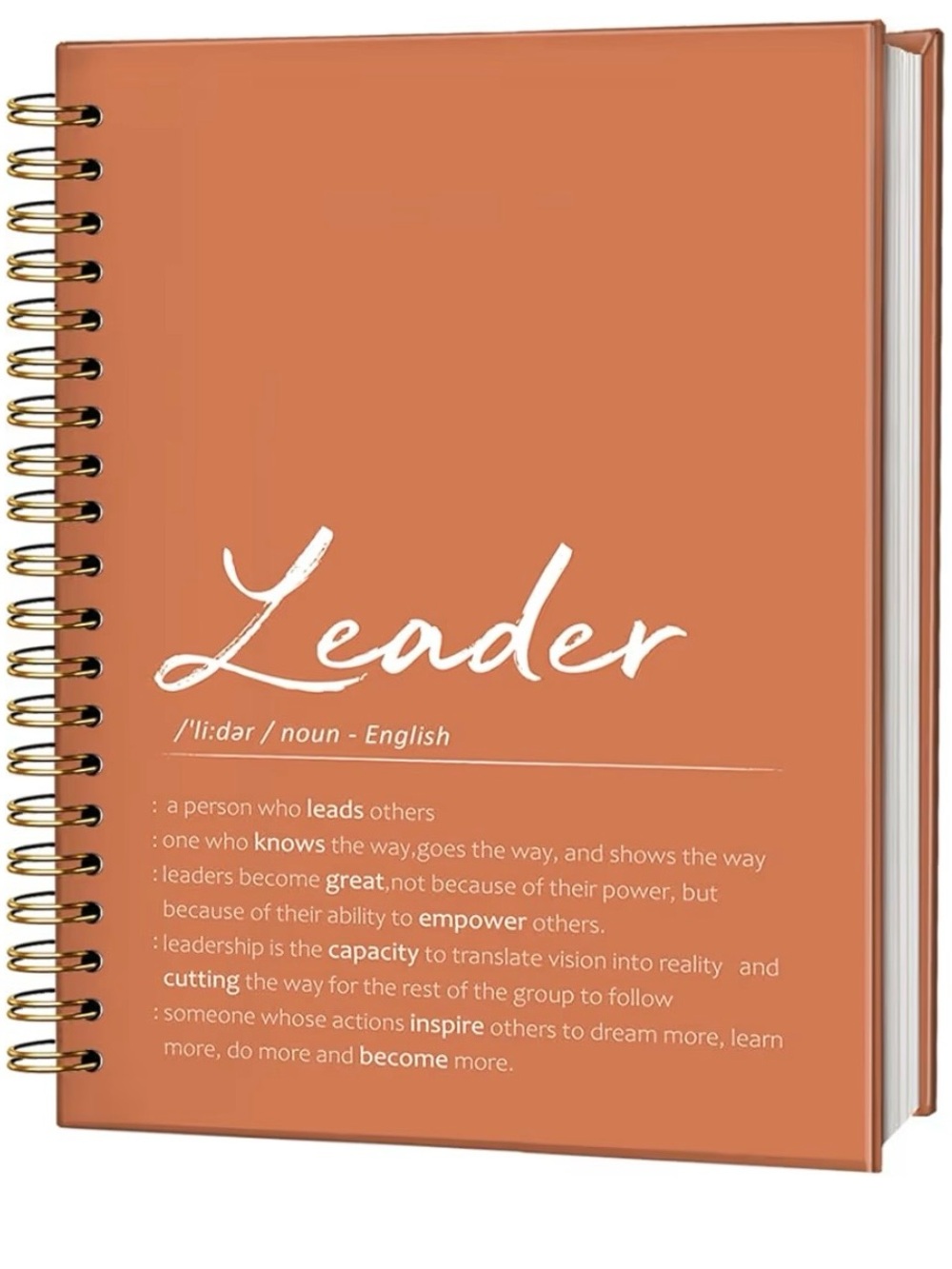 Leader Spiral Notebook - Rust Orange Cover